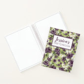 Speciaal Paars Floral Sketchbook Journal Notitieboek (Binnen)