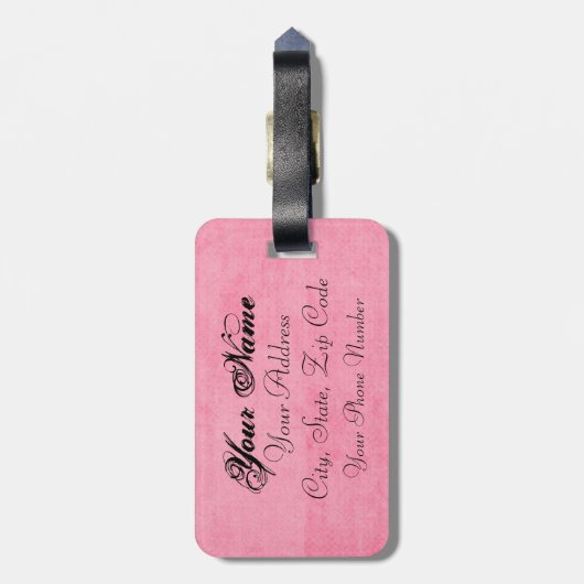 Speciaal Paars Iris-Bagagelabel diep Bagagelabel (Achterkant verticaal)