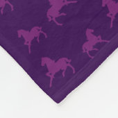 Speciaal paars paardenpatroon fleece deken (Hoek)