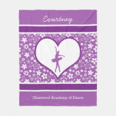 Speciaal paars patroonballetdanser fleece deken (Voorkant)