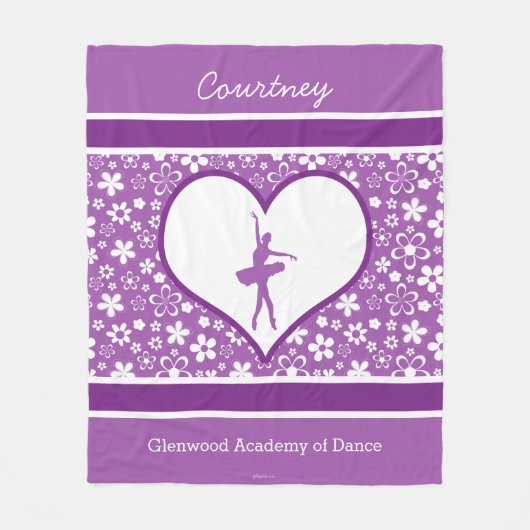Speciaal paars patroonballetdanser fleece deken (Voorkant)