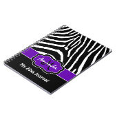 Speciaal Paars zwart-wit Zebra Notitieboek (Linkerzijde)