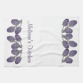 Speciaal Paarse Blackberries Illustratie Theedoek (Horizontaal)