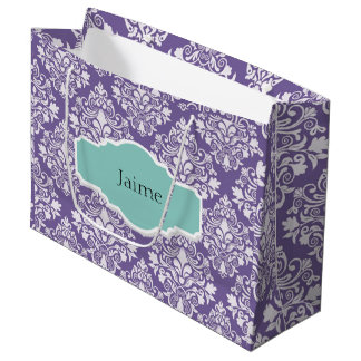 Speciaal Paarse Damask Gift Bag Groot Cadeauzakje