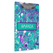 Speciaal Paarse en blauwgroen marmervochtkunst Klembord (Rechts)