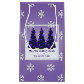 Speciaal Paarse kerstboomtas Klein Cadeauzakje (Voorkant)