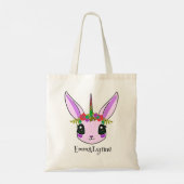 Speciaal Paarse paasbunny Unicorn-Canvas tas (Achterkant)
