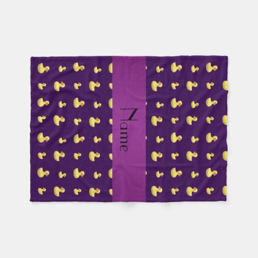 Speciaal paarse rubbereenden patroon fleece deken (Voorkant (Horizontaal))