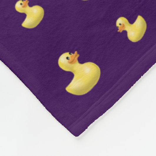 Speciaal paarse rubbereenden patroon fleece deken (Hoek)