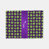 Speciaal paarse tennisballen patroon fleece deken (Voorkant (Horizontaal))