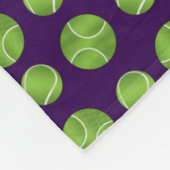 Speciaal paarse tennisballen patroon fleece deken (Hoek)