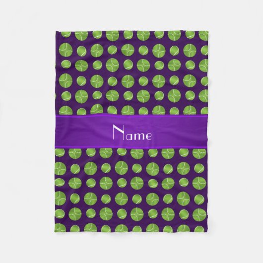 Speciaal paarse tennisballen patroon fleece deken (Voorkant)