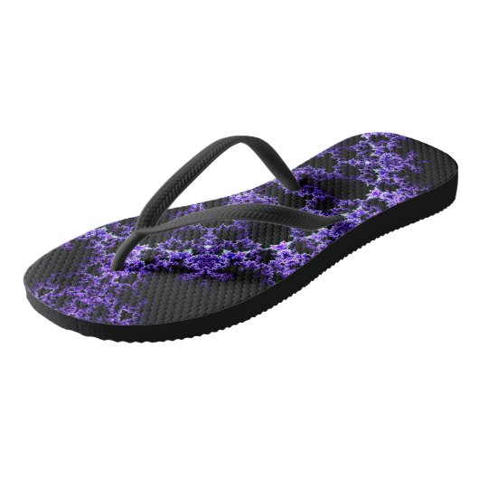 Speciaal Paarse & Zwart Teenslippers (Schuin)