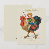 Speciaal  paaseizoenteutelrooster feestdagenkaart (Voorkant / Achterkant)