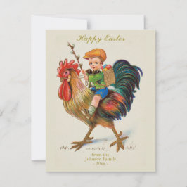 Speciaal  paaseizoenteutelrooster feestdagenkaart