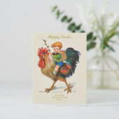 Speciaal  paaseizoenteutelrooster feestdagenkaart (Staand voorkant)