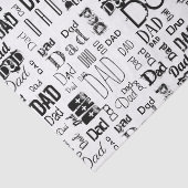 Speciaal Papa Typografie Black White Tissuepapier (Detail)