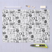 Speciaal Papa Typografie Black White Tissuepapier (Craft)