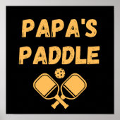 Speciaal Papa's Pickleball Paddle Poster (Voorkant)