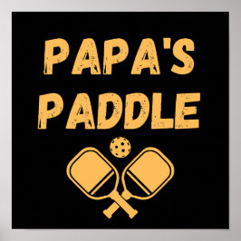 Speciaal Papa's Pickleball Paddle Poster