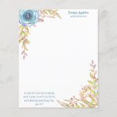 Speciaal papier | Schrift | Dusty Blue Flyer (Voorkant)