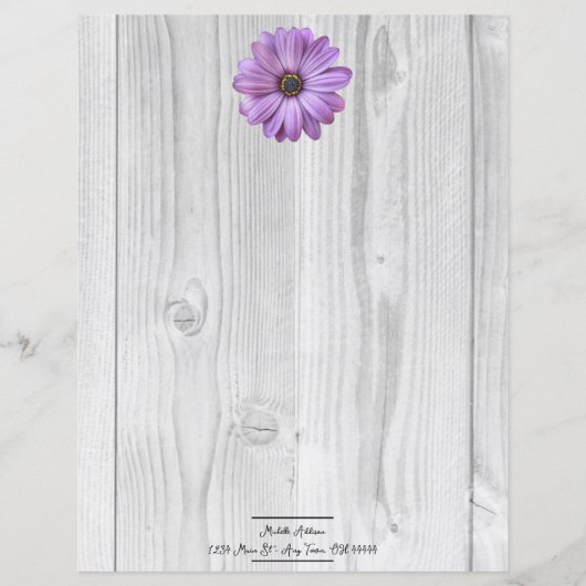 Speciaal papier voor de Rustige Paarse Daisy (Voorkant)