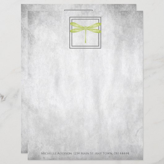 Speciaal papier voor groene dragonfly (Voorkant / Achterkant)