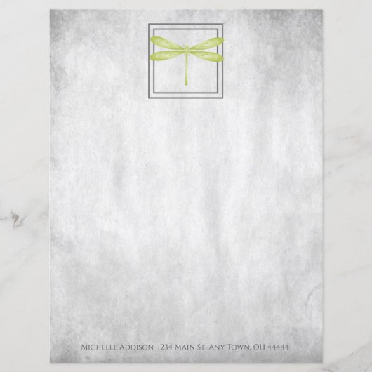 Speciaal papier voor groene dragonfly (Voorkant)