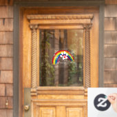 Speciaal passerende regenboogbruggen raamsticker (Huis Deur)