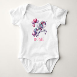 Speciaal pasteisteuze regenboogUnicorn-Baby-pak Romper