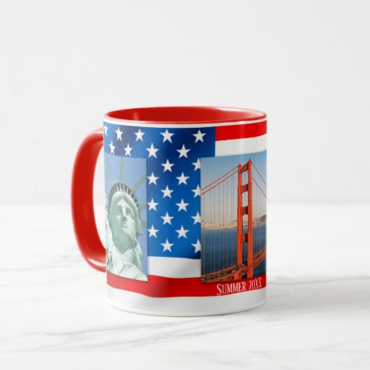 Speciaal patriot USA Flag Photo Mok (Voorkant links)