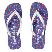 Speciaal Patriottisch Amerikaans juli 4 Teenslippers (Voetbed)
