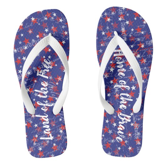 Speciaal Patriottisch Amerikaans juli 4 Teenslippers (Voetbed)