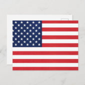 Speciaal patriottisch-Amerikaanse vlag Briefkaart (Voorkant / Achterkant)
