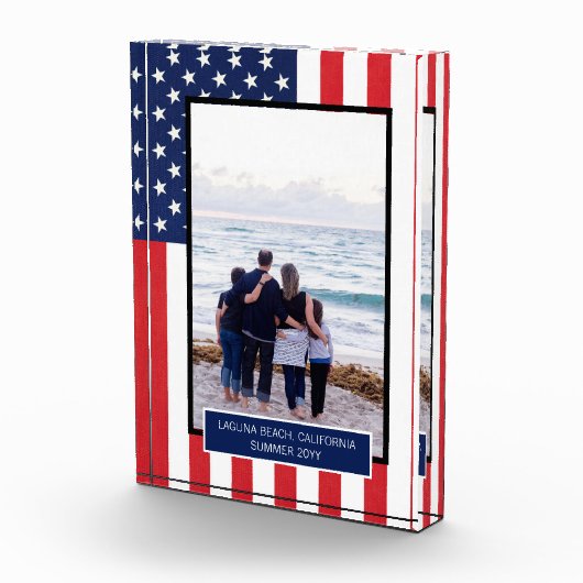 Speciaal patriottisch-Amerikaanse vlag Fotoblokken (Rechts)