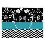 Speciaal patroon voor bloemen en zigzag large cadeautasje