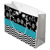 Speciaal patroon voor bloemen en zigzag large cadeautasje