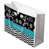 Speciaal patroon voor bloemen en zigzag large cadeautasje