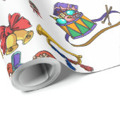 Speciaal patroon voor kerstRocking Horse Cadeaupapier (Rol Hoek)