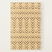 Speciaal peach en Gold Chevron Stripe Planner (Achterkant)