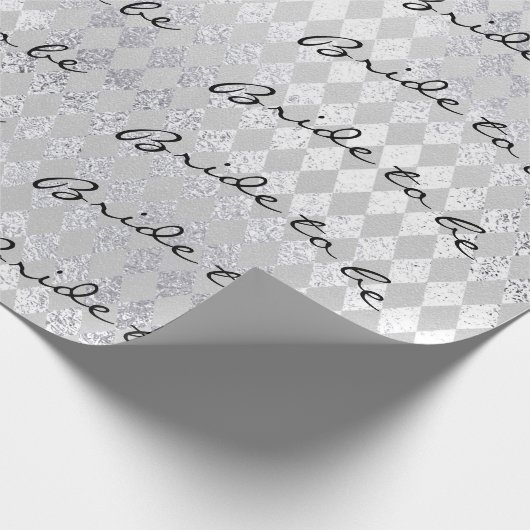 Speciaal penseelgeluid voor Silver Diamond Cut Cadeaupapier (Hoek)