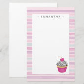 Speciaal persroze crüpcake briefpapier (Voorkant / Achterkant)