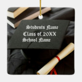 Speciaal Pet Diploma Afstuderen Keramisch Ornament (Achterkant)