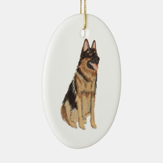 Speciaal Pet German Shepard Ceramic Ornament (Rechts)
