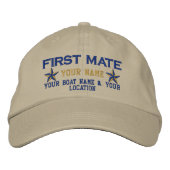 Speciaal Pet van de Eerste Mate Stars Embroidery (Voorkant)