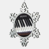 Speciaal Piano Holiday Gift Tin Sneeuwvlok Ornament (Rechts)