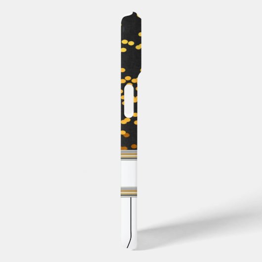 Speciaal Piano Keys Gold Polka Dots Pattern Case-Mate iPhone Case (Achterkant / Rechts)