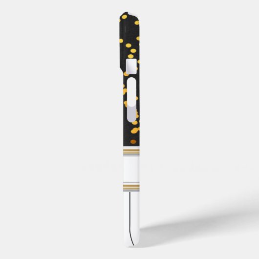 Speciaal Piano Keys Gold Polka Dots Pattern Case-Mate iPhone Case (Achterkant / Links)