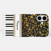 Speciaal Piano Keys Gold Polka Dots Pattern Case-Mate iPhone Case (Achterkant (horizontaal))