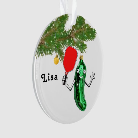 Speciaal Pickleball Collectible Ornament (voorkant)